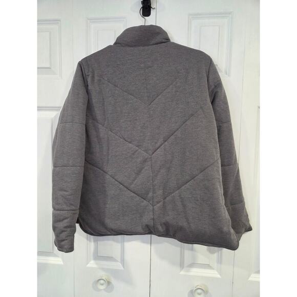 Three Dots Quilted Knit Cozy Jacket Gray Large - Picture 2 of 8